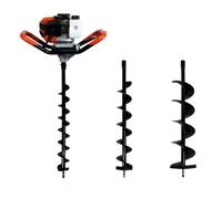 GT GARDEN - Tarière thermique 52 cm3, 3 CV + lot de 3 mèches (80, 100 et 150 mm)