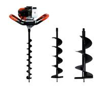 GT GARDEN - Tarière thermique 52 cm3, 3 CV + lot de 3 mèches (80, 150 et 250 mm)