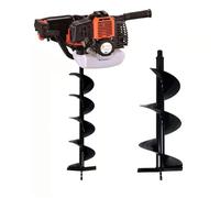 GT GARDEN - Tarière thermique 52 cm3 + mèches 150 et 250 mm