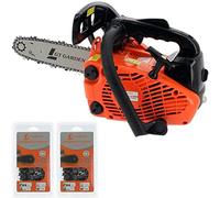 GT GARDEN Tronçonneuse élagueuse thermique 25 cm3, 1 CV, guide 26 cm, 2 chaînes