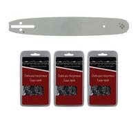 GT MARKET - Guide 33 cm (13 pouces) + lot de 3 chaînes 56 maillons - Compatible tronçonneuses HUSQVARNA