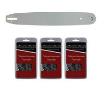 GT MARKET - Guide 40 cm (16 pouces) + lot de 3 chaînes 68 maillons - Compatible tronçonneuses STIHL MS 231 et 251