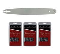 GT MARKET - Guide 50 cm (20 pouces) + lot de 3 chaînes 72 maillons - Compatible tronçonneuses HUSQVARNA