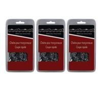 GT MARKET - Lot de 3 chaînes 3/8', 1.5 mm, 60 maillons - Compatible tronçonneuses HUSQVARNA