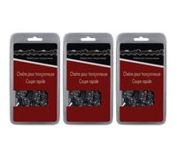 GT MARKET - Lot de 3 chaînes 72 maillons - Compatible tronçonneuses STIHL MS 291, 311 et 391