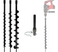 GT Market Lot de mèches de tarière Ø 40, 60 et 80 mm avec Adaptateur perceuse et perforateur SDS-Max