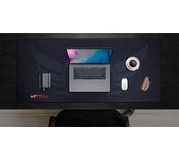 GT OMEGA élargi Tapis de Souris de Jeu, XXL - Multifonctionnel Large Tapis de Bureau d'ordinateur pour Bureau, Écriture, Laptop, Souris - Surface en Tissu imperméable, Base en Caoutchouc - Noir