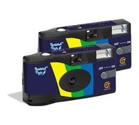 GT Photo GT27FL Realishot Flash - Pack de 2 Appareil Photo Jetable 35mm avec Flash, 27 Poses, Ideal pour Évenements, Voyages et Souvenirs, Compact, Leger et Facile à Utiliser - Gris G