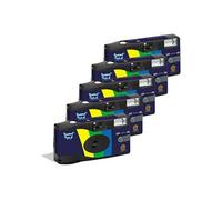 GT Photo GT27FL Realishot Flash - Pack de 5 Appareil Photo Jetable 35mm avec Flash, 27 Poses, Idéal pour Événements, Voyages et Souvenirs, Compact, Léger et Facile à Utiliser - Gris