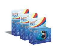 GT Photo GT27WP Realishot Splash - Pack de 3 Appareils Photo Jetables Étanches, 27 Photos, 35mm, 4K Ultra HD, Waterproof - Bleu