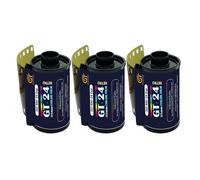 GT Photo Pellicule Couleur GT24FILM 35mm - Lot de 3 Films 24 Poses - Idéal pour Photographie, Développement et Impression de Qualité - Bleu