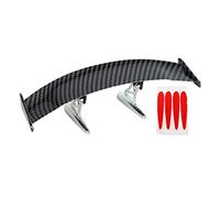 GT Spoiler Wing Car Rear Tail Wing Carbon Fiber Style Adjustable Angle Sporty Exterior Decoration Universal Fit ABS Material (Petite)