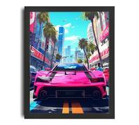 GTA VI Vice City Poster GTA Wall Art For Gaming Room GTA Print Gamer Gift Poster A4 - Décoration murale inspirante et motivante pour la vie quotidienne Citation encourageante de phrases courtes célèb