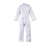 Gtagain Karaté Kimono Dobok Taekwondo - Unisexe Adulte Enfant Loose Arts Martiaux Ensembles Uniforme Vêtements Tenues De Combat Étudiant Sports Costume Judo Aïkido Robe avec Ceinture Cou V Blanc