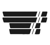 GTALIJHN 4 PièCes Protecteur De Seuil Porte Voiture pour Ford Mustang Mach-E 2020-2022, Seuils Barres Plaque D'EntréE Bords Protection Accessoires DéCoration,E/Short White Line