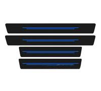 GTALIJHN 4 PièCes Protecteur De Seuil Porte Voiture pour Renault Clio 5 (Phase I) 2019-2023, Seuils Barres Plaque D'EntréE Bords Protection Accessoires DéCoration,B/Blue Line