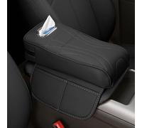 GTALIJHN Tapis d'accoudoir De Voiture pour Volvo XC40 XC 40 2018-2022, Coussin D'Accoudoir Confort Antidérapant avec Poches Rangement Accessoire Interieur,A/Black- 32 * 16cm