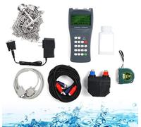 GTANND Débitmètre à ultrasons, débitmètre Portable, Interface Rs232, testeur de Vitesse de débitmètre à ultrasons portatif pour l'eau du Robinet, Le Chauffage, la Conservation de l'eau