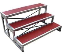GTANND Estrades chorales Portables, escalier de chœur, Plateforme, marches de scène antidérapantes, estrades à Plusieurs Niveaux, bancs/Supports pour Photos, pour salles de t églises 3layer