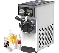 GTANND Machine à Glace Molle Professionnelle - 450 W, Un Seul Parfum, avec écran LED - Production de 4 à 5 kg/h - Réservoir réfrigéré de 2,5 L - Idéale pour Salons de thé White