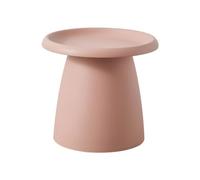 GTATBTG Table basse ronde moderne en plastique - Forme champignon nordique - Petite table basse pour balcon - Mini table d'appoint en plastique - Blanc - Couleur unie - 71,1 x 71,1 x 35,6 cm (L x l x