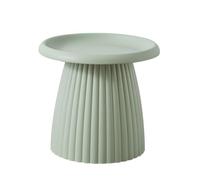 GTATBTG Table basse ronde moderne en plastique - Forme champignon nordique - Petite table basse pour balcon - Mini table d'appoint en plastique - Blanc - Couleur unie - 71,1 x 71,1 x 35,6 cm (L x l x