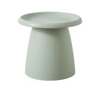 GTATBTG Table basse ronde moderne en plastique - Forme champignon nordique - Petite table basse pour balcon - Mini table d'appoint en plastique - Blanc - Couleur unie - 71,1 x 71,1 x 35,6 cm (L x l x
