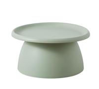 GTATBTG Table basse ronde moderne en plastique - Forme champignon nordique - Petite table basse pour balcon - Mini table d'appoint en plastique - Blanc - Couleur unie - 71,1 x 71,1 x 35,6 cm (L x l x