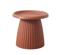 GTATBTG Table basse ronde moderne en plastique - Forme champignon nordique - Petite table basse pour balcon - Mini table d'appoint en plastique - Blanc - Couleur unie - 71,1 x 71,1 x 35,6 cm (L x l x