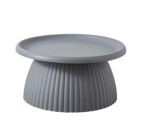 GTATBTG Table basse ronde moderne en plastique - Forme champignon nordique - Petite table basse pour balcon - Mini table d'appoint en plastique - Blanc - Couleur unie - 71,1 x 71,1 x 35,6 cm (L x l x