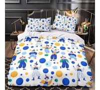 GTDKSUEVG Circus Clowns Dancing Parure de Lit Microfibre Résistante 3D Imprimé 3 Pièces Taie Douce Coloré Coon Ensemble De Literie Ultra Douce Résistante for Garçon Single（135x200cm）