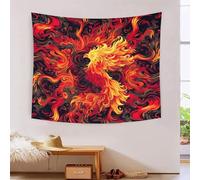 GTDKSUEVG Le Le Phoenix 3D Effet Tapisserie Art Mural Tapisserie Murales Décoration Murale En Tissu Pour Chambre Salon Collège Dortoir Tenture Murale 150cmx200cm