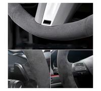 Gtdtixc Couvercle Volant Voiture pour BMW E81 E90 pour Pack Sport M3 E91 E92 E93 E87 E82 E88 X1 E84 Housse Volant Voiture Tressée Daim Souple(White Marker)