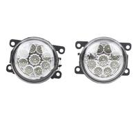 Gtdtixc Feu Antibrouillard Avant Pour Mitsubishi Pour Outlander 2013-2015 Cover Grill Bezel Silver Black Frame Shell LED Halogen Fog Light Cover(LED Fog)