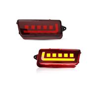 Gtdtixc Feu Arrière De Pare-Chocs Arrière Pour Jeep Pour Grand Pour Cherokee 2005-2010 Réflecteur Pare-chocs Arrière À LED Feu Freinage Arrière Avec Clignotant Séquentiel(Red)