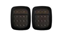 GTDTKGANAK Feu stop Feu Arrière À LED Pour Wrangler, CJ, TJ, YJ Pour Camion, Remorque, Fourgonnette, De Recul, Clignotant, Rouge Et Blanc(Black no turn signl)