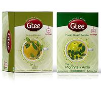 GTEE Moringa Tea Bags & Tulsi Tea Bags, 25 Tea bags (Pack of 2)