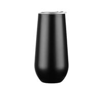Gteller Gobelet à champagne sans pied en acier inoxydable de 177 ml avec couvercle, isolation à double paroi - Tasse de voyage parfaite pour le vin, le café, les boissons, le champagne, les cocktails,