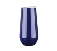 Gteller Gobelet à champagne sans pied en acier inoxydable de 177 ml avec couvercle, isotherme à double paroi - Tasse de voyage parfait pour le vin, le café, les boissons, le champagne, les cocktails,