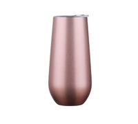 Gteller Gobelet à champagne sans pied en acier inoxydable de 177 ml avec couvercle, isotherme à double paroi - Tasse de voyage parfait pour le vin, le café, les boissons, le champagne, les cocktails,