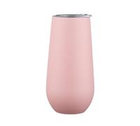 Gteller Gobelet à champagne sans pied en acier inoxydable de 177 ml avec couvercle, isotherme à double paroi - Tasse de voyage parfait pour le vin, le café, les boissons, le champagne, les cocktails,