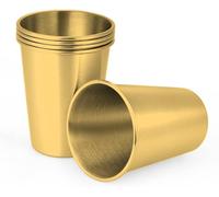 Gteller t de 5 gobelets à pinte en acier inoxydable pour camping en plein air, incassables pour adultes et enfants (600ml)