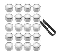 GTFRFD 20 Pièces Voiture Capuchons Écrous Roue, pour BMW X5 e53 2002 2003 2004 2005 2006 2007 Capuchons de Protection Antivol de Ecrou Hexagonal Boulon Ecrou Couvre,E 19MM