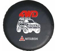 GTFRFD Housse Roue Secours de Voiture, pour Mitsubishi Pajero pinin 1998-2004 2005 2006 Étanches à Poussièrecouvercle de Protection Accessoires Modification Extérieur,L 15in