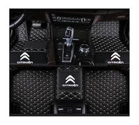 GTFRFD Tapis de Sol de Voiture pour Citroen C3 Aircross 2018-2021 Tapis de Sol Durable Imperméables et Antidérapants Ensemble en Cuir PU,D