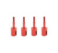 GTFRUQAS Pièces RC pour Tamiya pour TT01 pour TT02 pour TT02B TT02D TT02E 1/10 RC Voiture Mises À Niveau Pièces Accessoires 4 Pièces Métal Roue Essieu Roue Tasse(Red)