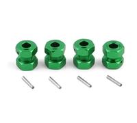 GTFRUQAS pour Arrma 6S pour Typhon pour Limitless pour Mojave pour Felony 1/7 Pièces Accessoires Rechange Roues Hexagonales Métal 17 Mm Voiture Télécommandée Accessoires Voitures RC(Green)