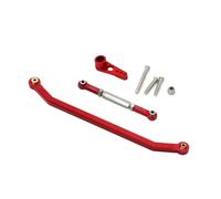 GTFRUQAS pour MN128 1/12 Aluminium Direction Kit Biellettes Pièces Accessoires Voiture Camion Véhicule Tout pour Terrain Véhicule À Chenilles Mise À Niveau Remplacement Accessoires Voitures RC(Red)