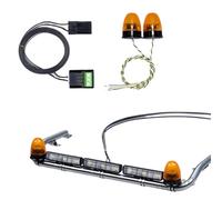 GTFRUQAS pour Tamiya pour Scania 770S pour Volvo FH16XL pour Benz 1/14 RC Camion Jaune Gyrophare Lampe D'Ingénierie Excavatrice Bulldozer RC Voiture Lumière Lampe
