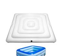GTFYUDGH 135cm Couvercle De Bain À Remous avec Poignée, PVC Couverture De Spa Gonflable, Couvercle De Bain À Remous Carré, Isolation Thermique Pliable pour Spa, Spa Carré Gonflable Extérieur